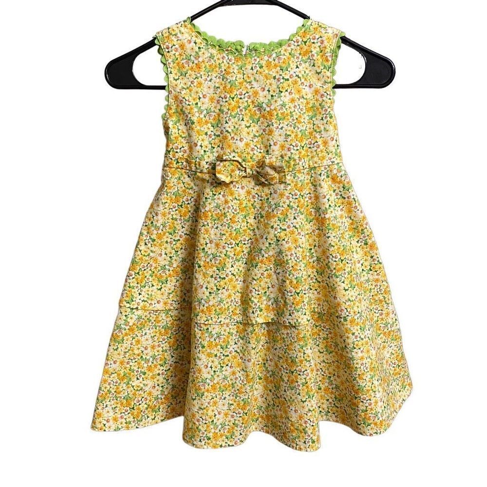 Vintage Handmade Yellow Floral Dress